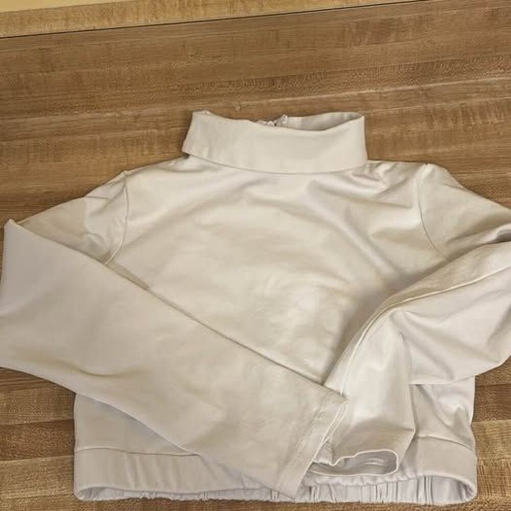EUC Cheer/Dance Under layer/turtleneck shirt, Girls 8-10, white